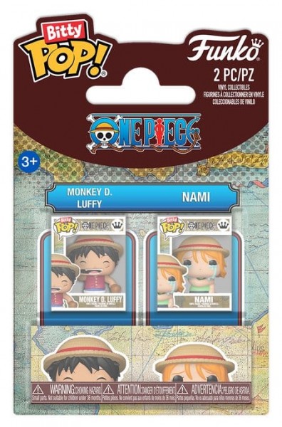 One Piece POP! Vinyl Figuren 2er-Pack Monkey D. Luffy &amp; Nami 2 cm