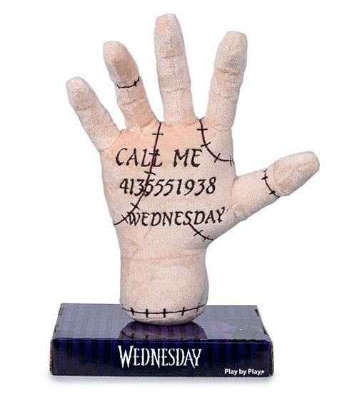 Wednesday The Thing - Eiskaltes Händchen aus Plüsch auf Sockel - Call Me - 25 cm