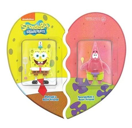 Spongebob ReAction Actionfiguren 2-Pack SquarePants and Patrick Star (Glitter) SDCC Exclusive