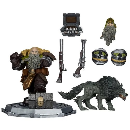 WoW Wave 2 Dwarf Hunter Beast Master and Marksman 1:12 Scale Posed Figure