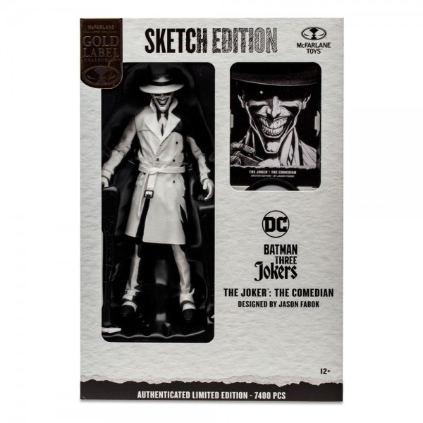 Batman: Three Jokers DC Multiverse Action Figure The Joker: The Comedian Sketch Edition (Gold Label) 18 cm