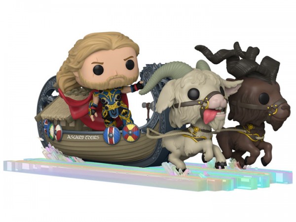 Thor: Love and Thunder Funko Pop! Rides Vinyl Figure Goat Boat with Thor, Toothgnasher &amp; Toothgrinder (Deluxe)