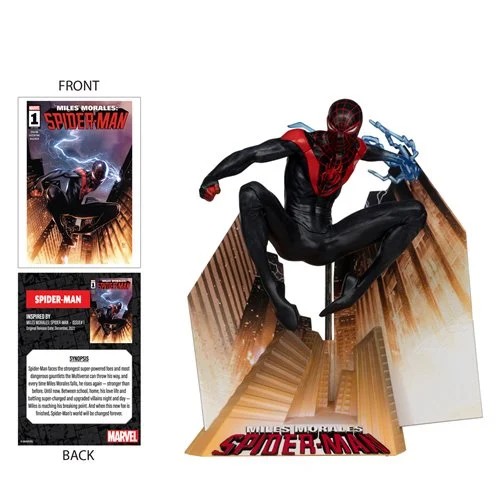 Marvel Wave 2 Spider-Man Miles Morales: Spider-Man #1 1:10 Scale Posed Figure with Scene