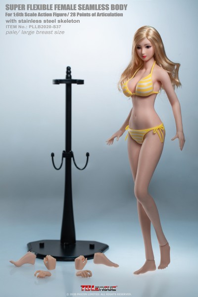 Phicen / TBLeague S37 Anime Girls 1/6 Actionfigur Pale Skin Large Breast Seamless Body with Head Scu