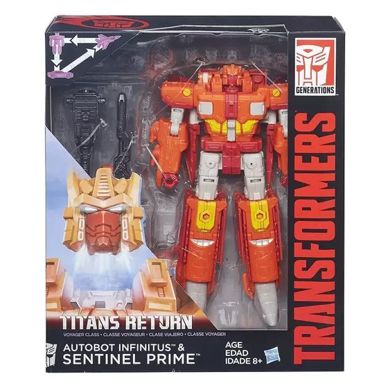 B-Stock Transformers Generations Titans Return Autobot Infinitus and Sentinel Prime - dirty packaging