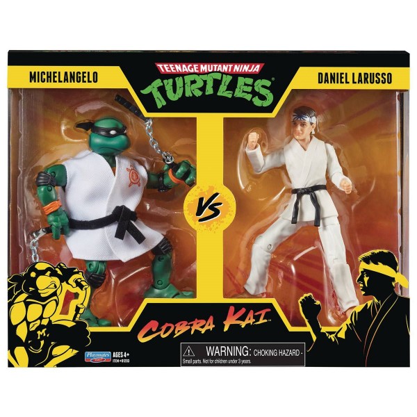 Teenage Mutant Ninja Turtles x Cobra Kai Actionfiguren Michelangelo vs. Daniel LaRusso (2-Pack)