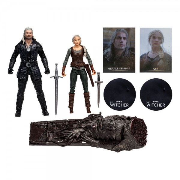 The Witcher Action Figure Geralt and Ciri (Netflix Season 3) 18 cm