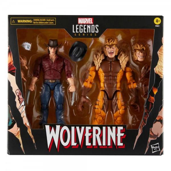 Wolverine 50th Anniversary Marvel Legends Actionfiguren 2er-Pack Marvel's Logan & Sabretooth 15 cm