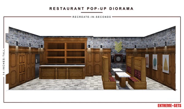 Extreme Sets Restaurant Pop-Up Diorama 1/12