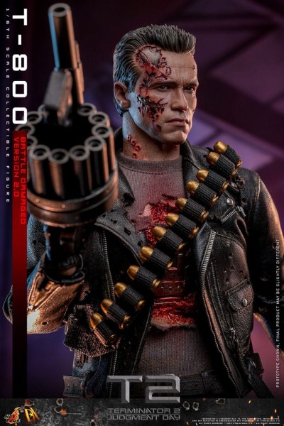 Terminator 2 Movie Masterpiece Actionfigur 1/6 T-800 Battle Damaged Version 2.0 32 cm