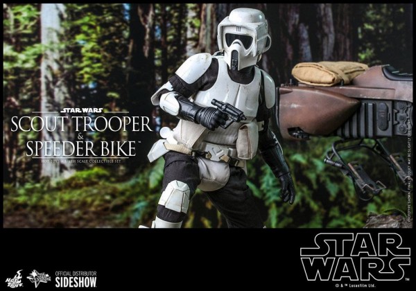 Star Wars Movie Masterpiece Actionfigur Set 1/6 Scout Trooper & Speeder Bike (Episode VI)
