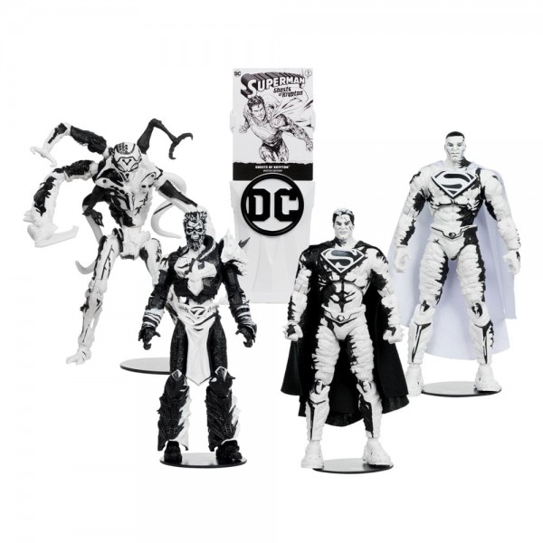 DC Direct Page Punchers Action Figures &amp; Comic Book Pack of 4 Superman Series (Sketch Edition) (Gold Label) 18 cm