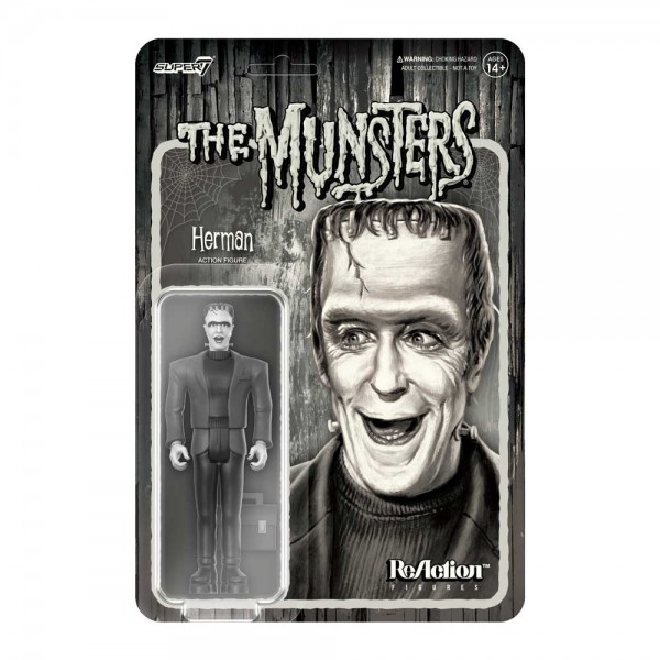 The Munsters Wave 2 ReAction Actionfigur Herman Munster (Grayscale)