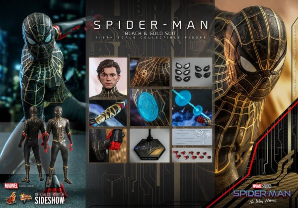 Spider-Man No Way Home Movie Masterpiece Actionfigur 1/6 Spider-Man (Black & Gold Suit)