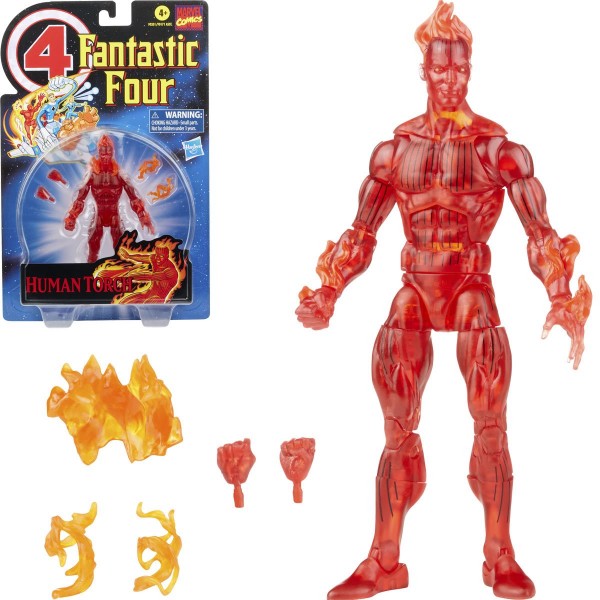 Fantastic Four Marvel Legends Retro Actionfigur Human Torch