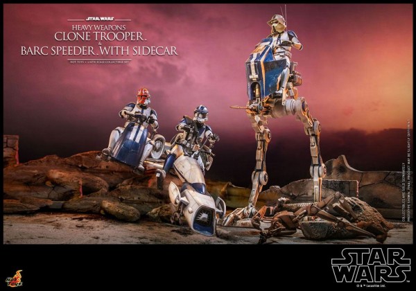 Star Wars Clone Wars Television Masterpiece Actionfiguren-Set 1/6 Heavy Weapons Clone Trooper & BARC