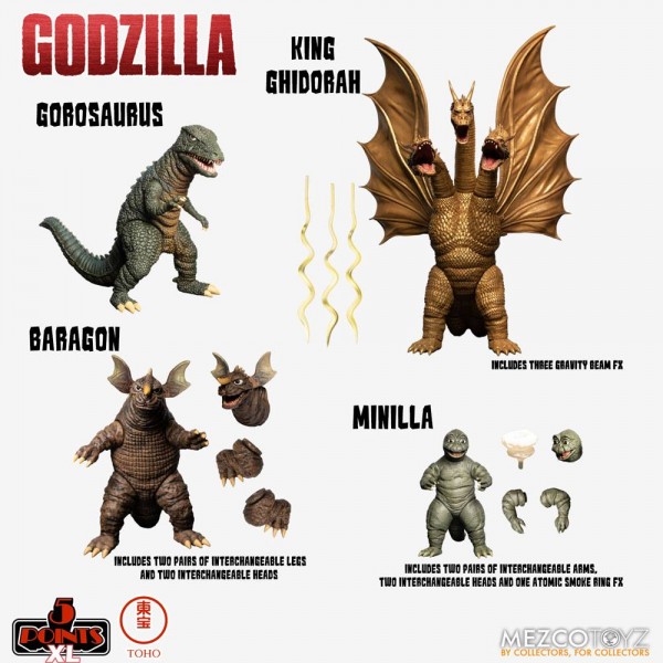 Godzilla: Destroy All Monsters &#039;5 Points&#039; Action Figures Deluxe Box Set Round 2