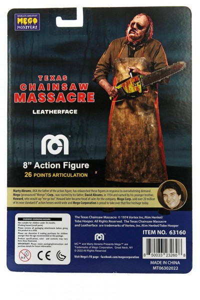 Texas Chainsaw Massacre 2022 Mego Retro Actionfigur Leatherface