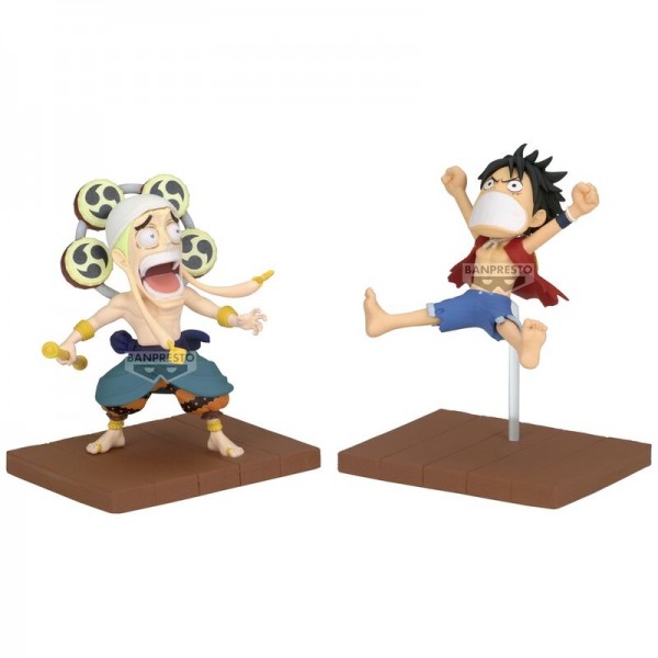 One Piece Monkey D Luffy &amp; Enel World Collectable Figur 7 cm