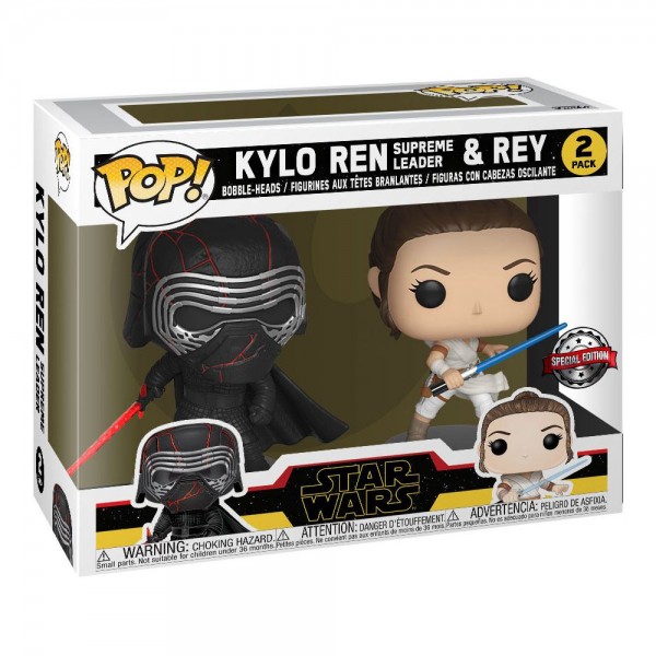Star Wars Rise of Skywalker Funko Pop! Vinyl Figures Kylo Ren & Rey (2-Pack) Exclusive