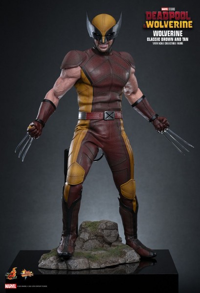 Deadpool &amp; Wolverine Movie Masterpiece Actionfigur 1/6 Wolverine (Classic Brown and Tan) Hot Toys Ex