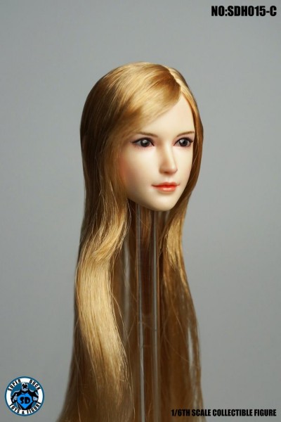 SUPER DUCK 1/6 Girl Blonde Hair Head (Pale Skin)