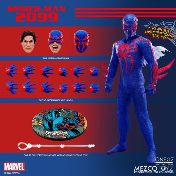 Marvel Comics One:12 Collective Action Figure 1/12 Spider-Man 2099 17 cm