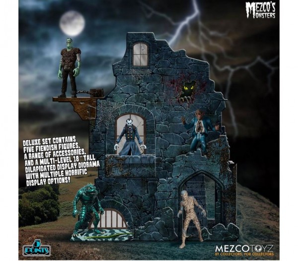 Mezco&#039;s Monsters &#039;5 Points&#039; Actionfiguren Tower of Fear Deluxe Box-Set