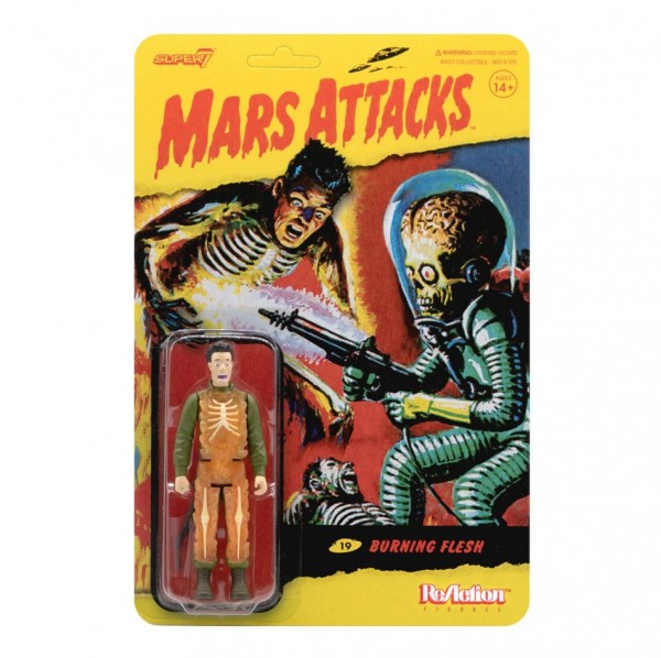 Mars Attacks! ReAction Action Figure Burning Human Skeleton