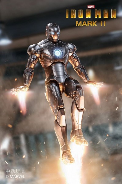 ZD Toys Actionfigur 1/10 Iron Man Mark II (Light-Up Version)