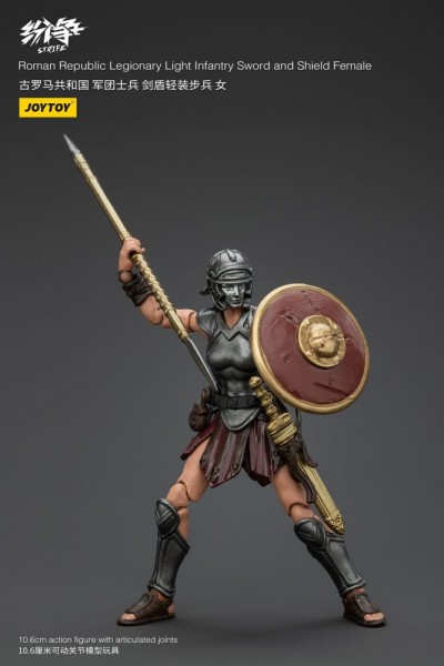  Strife Action Figure 1/18 Roman Republic Legionary Light Infantry Sword and Shield Female 11 cm