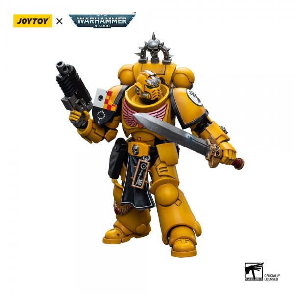 Warhammer 40k Action Figure 1:18 Imperial Fists Lieutenant with Power Sword 12 cm