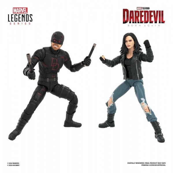 Daredevil: Born Again Marvel Legends Action Figure 2-Pack Daredevil &amp; Jessica Jones 15 cm