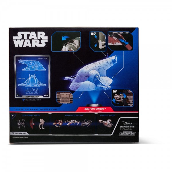 Star Wars Micro Galaxy Squadron Fahrzeug mit Figuren Boba Fett`s Starship 20 cm