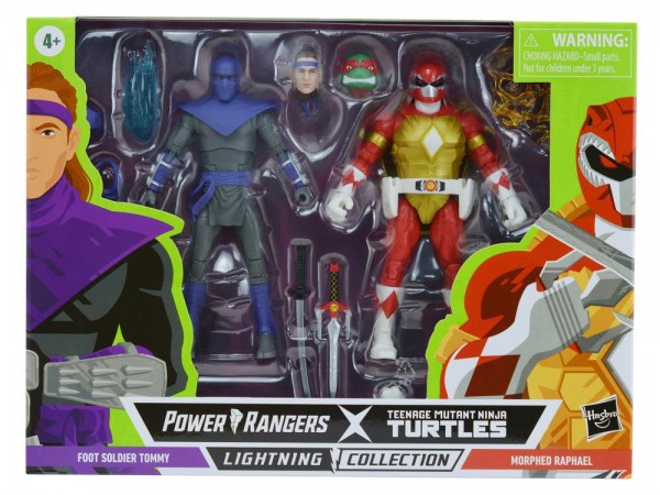 Power Rangers x Turtles Lightning Collection Actionfiguren 15 cm Foot Soldier Tommy & Morphed Raphae