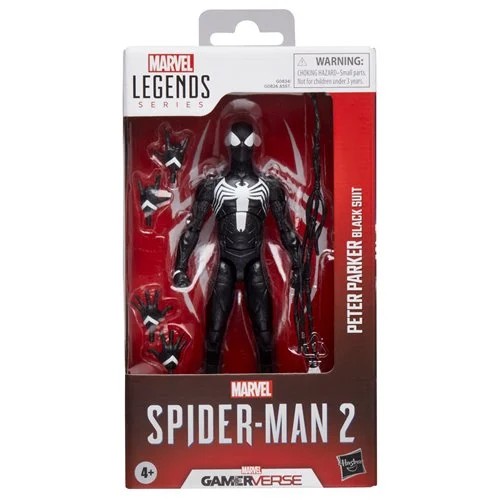 Spider-Man Marvel Legends Series Gamerverse Peter Parker Black Suit 6-Inch Action Figure