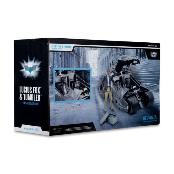 DC Multiverse Vehicle Tumbler with Lucuis Fox (The Dark Knight) (Gold Label)