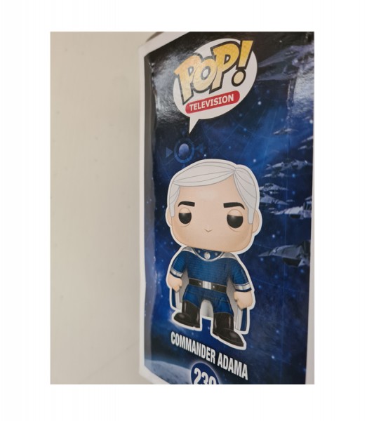 B-Ware Battlestar Galactica POP! Television Vinyl Figur Commander Adama 9 cm - defekte Verpackung