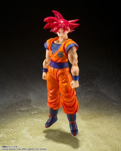 Dragon Ball Super S.H. Figuarts Actionfigur Super Saiyan God Son Goku Saiyan God of Virture 14 cm