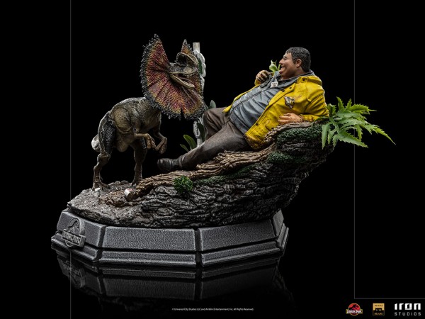 Jurassic Park Art Scale Statue 1/10 Dennis Nedry & Dilophosaurus (Deluxe)
