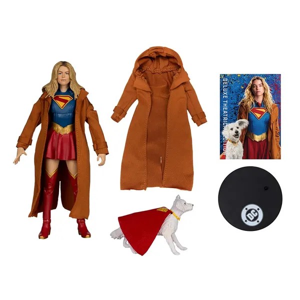 DC Multiverse Supergirl Movie Deluxe Theatrical Edition Gold Label Supergirl & Kripto action figure