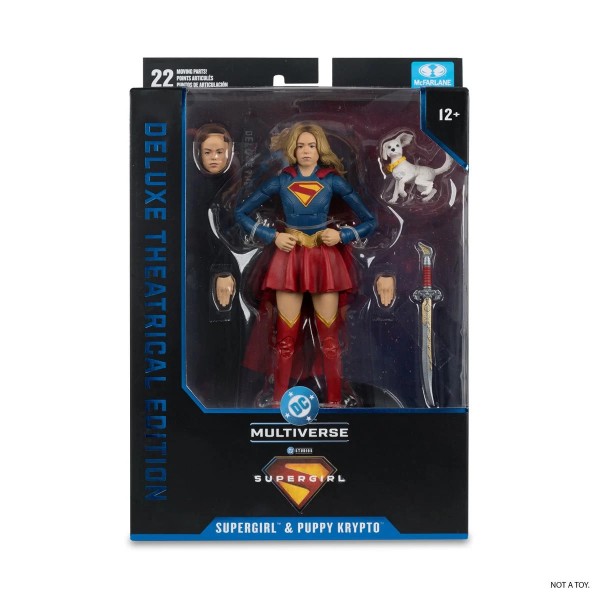DC Multiverse Deluxe Theatrical Edition Wave 4 Supergirl Movie Supergirl and Baby Krypto 7-Inch Scale Action Figure