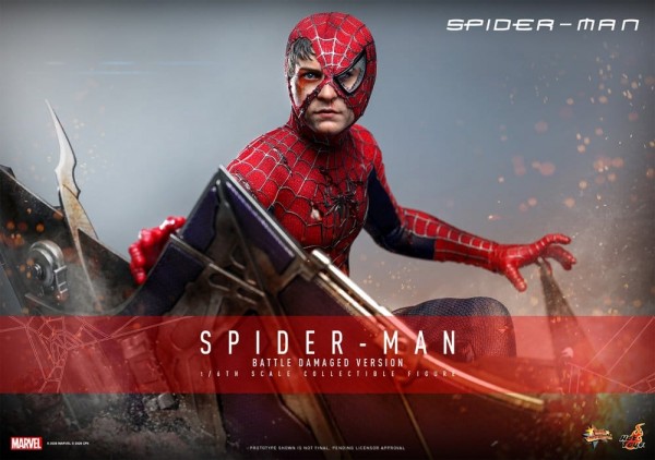 Spider-Man Movie Masterpiece Actionfigur 1/6 Spider-Man (Battle Damaged Version) 30 cm