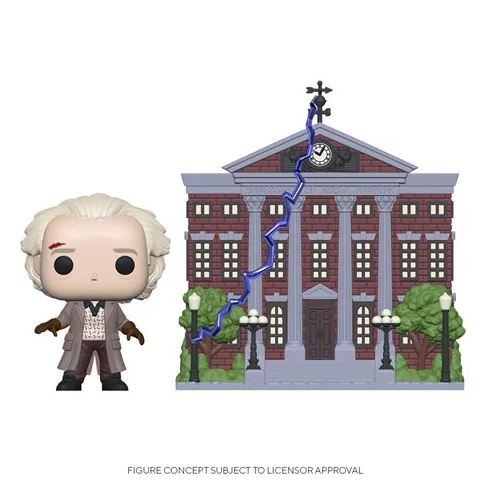 Back to the Future Funko Pop! Town Vinyl Figure Clock Tower &amp; Doc Brown