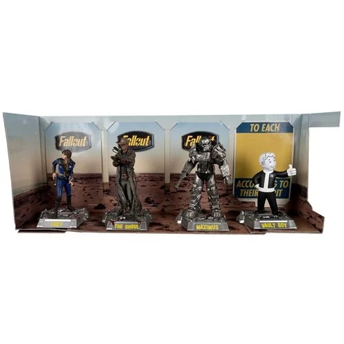 Movie Maniacs Fallout Lucy, Maximus, The Ghoul, and Vault Boy Posed Figure 4-Pack