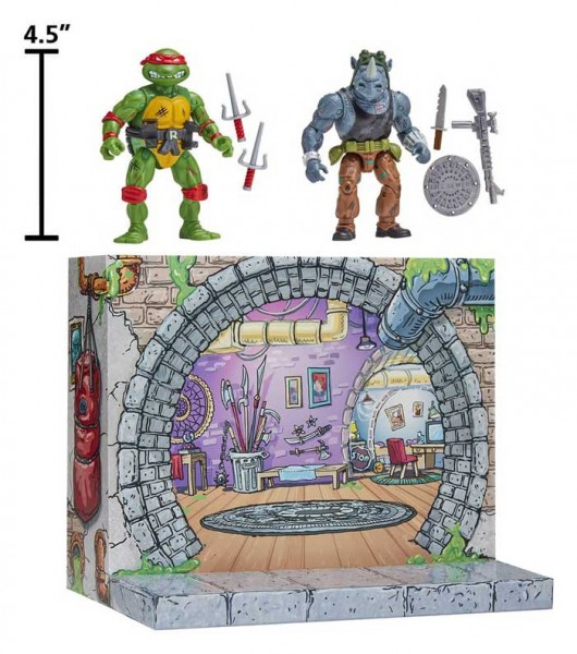 Teenage Mutant Ninja Turtles: Remastered Actionfiguren Raphael vs. Rocksteady