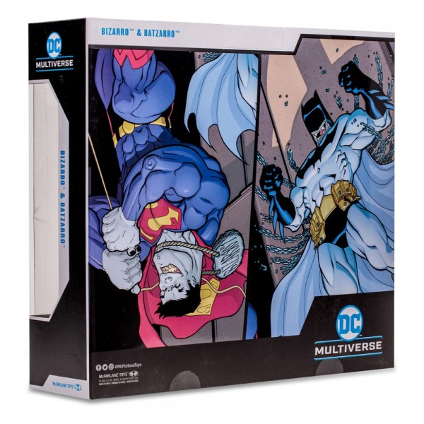 DC Multiverse Action Figure 2-Pack Bizarro & Batzarro 18 cm