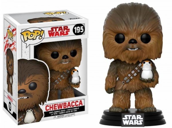 Star Wars Episode VIII POP! Vinyl Wackelkopf-Figur Chewbacca &amp; Porg 9 cm