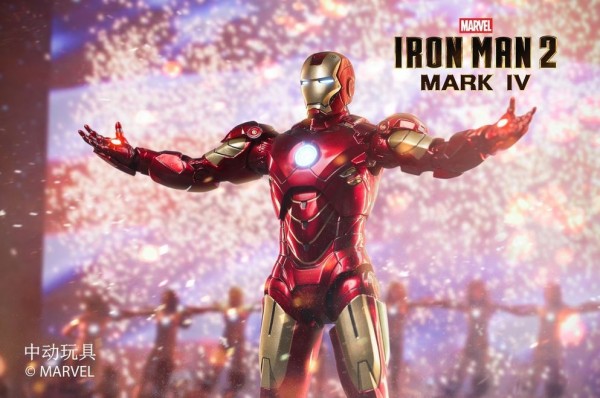 ZD Toys Action Figure 1/10 Iron Man Mark IV (Light-Up Version)