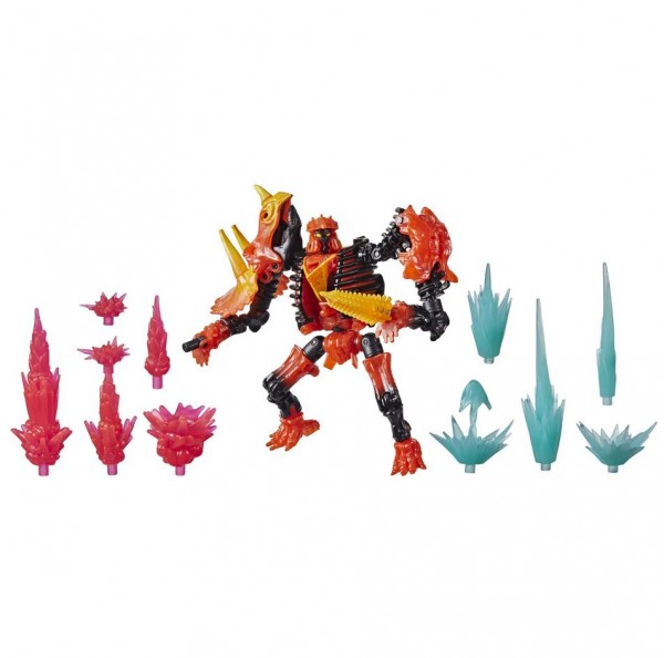 Transformers War For Cybertron Trilogy Deluxe Tricranius Beast Power Fire Blasts Collection Pack